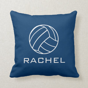 Coussin carré de volleyball de bleu marine