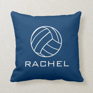 Coussin carré de volleyball de bleu marine