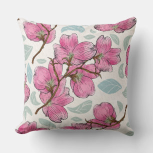 Coussin carré élégant à fleurs d'orchidée – Luxe B