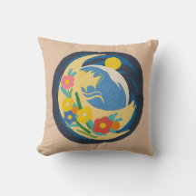 Coussin Carré floral artistique