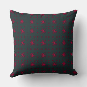 Coussin Carré floral officiel énigme sombre Turquoise vert