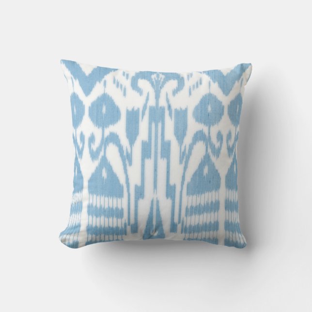 Coussin Carré Ikat, Sky (Recto)