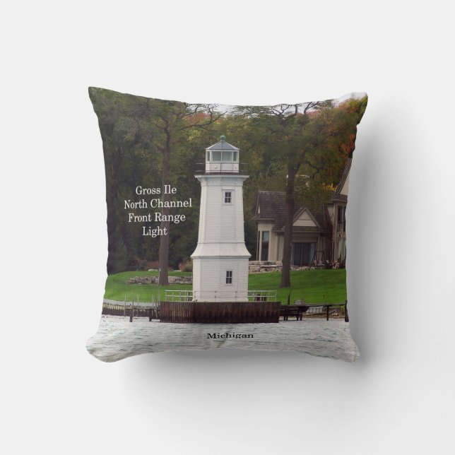 Coussin Carré léger à chaîne frontale Grosse Ile Nord (Recto)