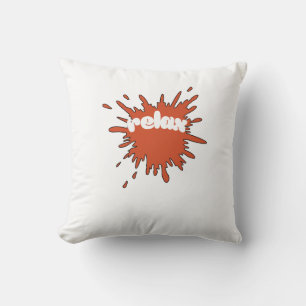 Coussin Carré minimaliste rousse "Relax" -