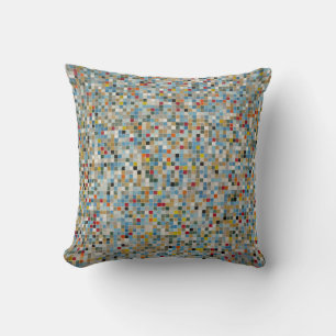 Coussin Carré Mosaïque Motif de carreaux multicolores (Pho
