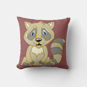 Coussin Carré Rocky Raccoon