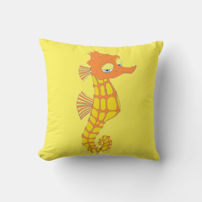 Coussin Carré Snazzy Seahorse (Recto)