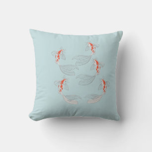 Coussin Carré sous-marin à thème de poisson - Plon