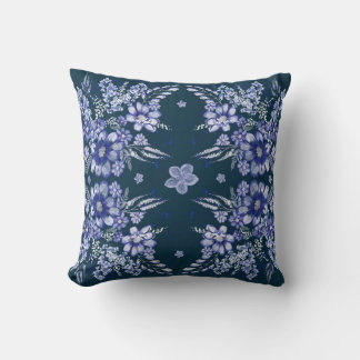 Coussin Carré vintage bleu