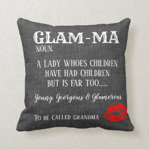 Coussin Carreau 16" de Fascinant-mA de Noël de grand-mama