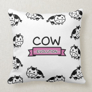 Coussin Carreau 20x20 de coton d'évolution de vache