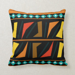 Coussin Carreau africain audacieux d'impression