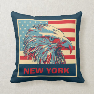Coussin Carreau américain d'aigle de New York