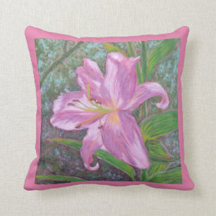 Coussin Carreau asiatique de lis