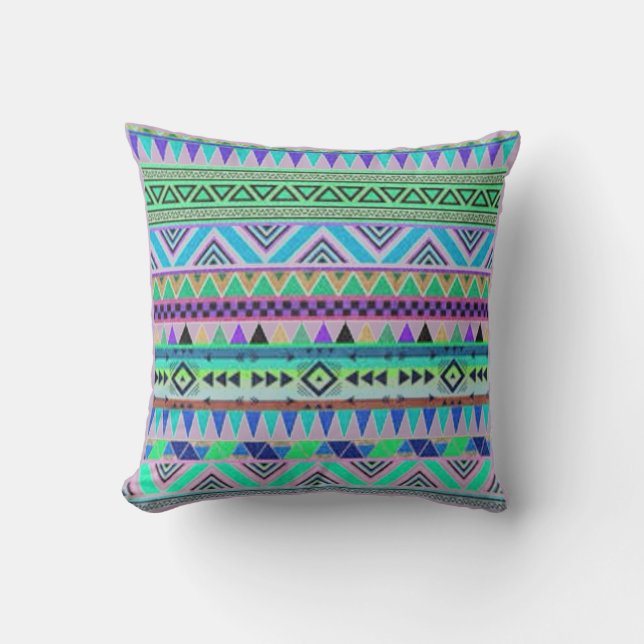Coussin Carreau aztèque de polyester de motif (Recto)