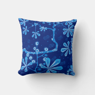 Coussin Carreau azuré de fleur de Frost