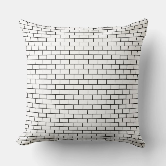 Coussin Carreau blanc de motif de brique (Recto)