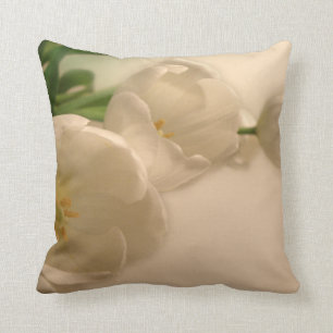 Coussin Carreau blanc de tulipes