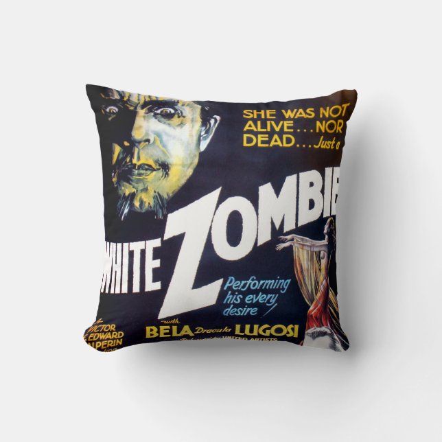 Coussin Carreau blanc de zombi (Recto)