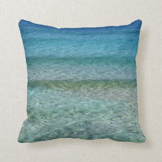 Coussin Carreau bleu 16" d'abrégé sur océan d'Aqua x 16"