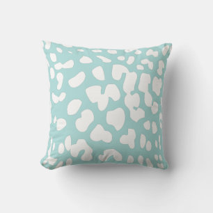 Coussin Carreau bleu et blanc de Tiffany d'empreinte de