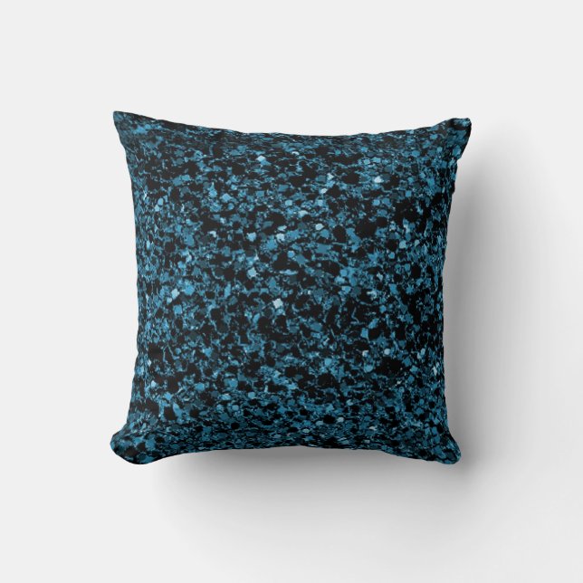 Coussin Carreau bleu turquoise de texture de parties (Recto)