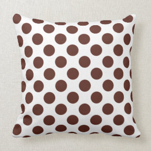 Coussin Carreau brun chocolat fait sur commande de point