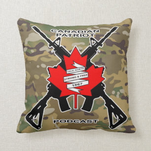Coussin Carreau canadien de Podcast de patriote