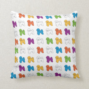 Coussin Carreau carré de FRISE de BICHON