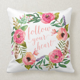 Coussin Carreau CHIC d'AQUARELLE de BOHO