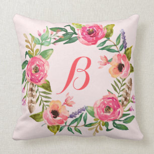 Coussin Carreau CHIC d'AQUARELLE de BOHO