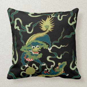 Coussin Carreau chinois 20x20 de peinture à l'huile de
