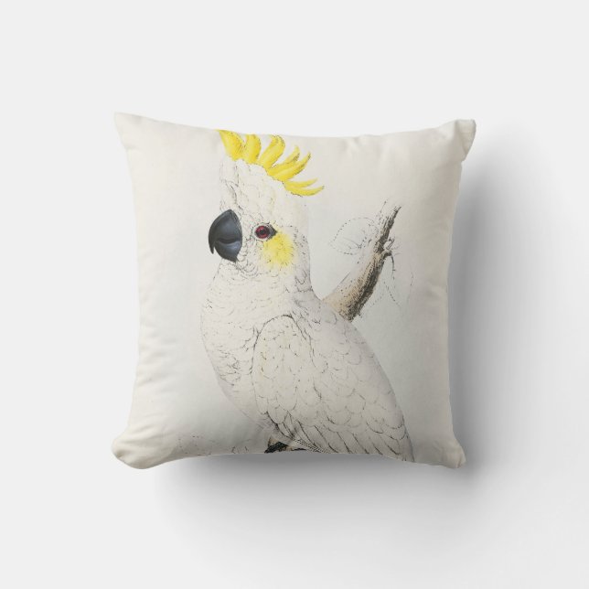 Coussin Carreau crêté jaune de cacatoès (Recto)