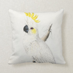 Coussin Carreau crêté jaune de cacatoès