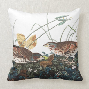 Coussin Carreau d'animal de faune d'oiseaux de moineau