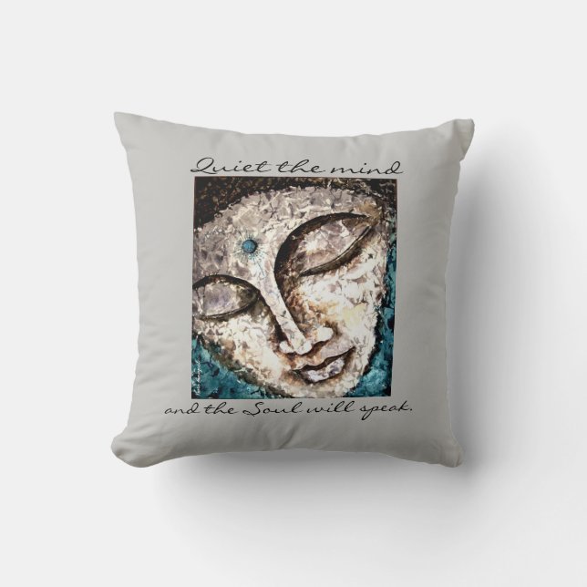 Coussin Carreau d'art de Bouddha de citation de zen de (Recto)