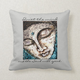 Coussin Carreau d'art de Bouddha de citation de zen de