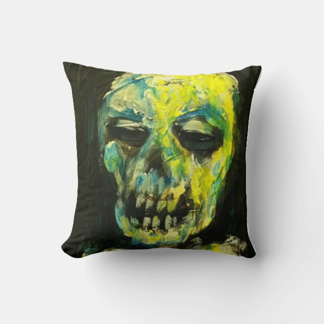 Coussin Carreau d'ART de ZOMBI par Jack Larson (Recto)