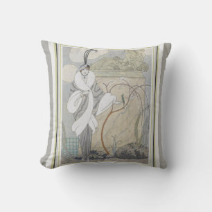 Coussin Carreau d'art déco de George Barbier