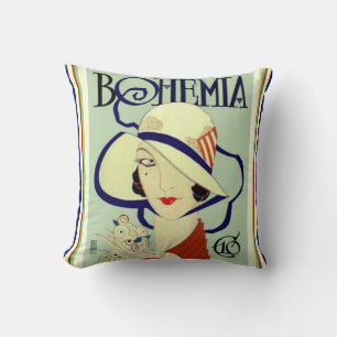 Coussin Carreau d'art déco de la Bohême