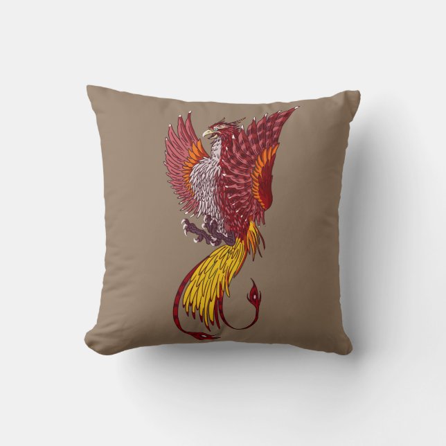 Coussin Carreau d'art d'oiseau de Phoenix (Recto)