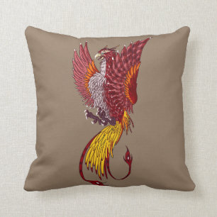 Coussin Carreau d'art d'oiseau de Phoenix