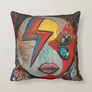 Coussin Carreau d'art/graffiti de rue de chimères de Zigg