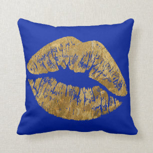 Coussin Carreau de baiser d'effet de feuille d'or