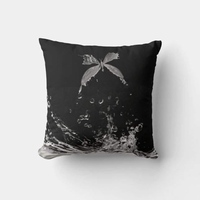 Coussin Carreau de baisse de l'eau de papillon (Recto)