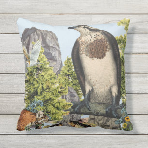Coussin Carreau de balbuzard/personnalisable
