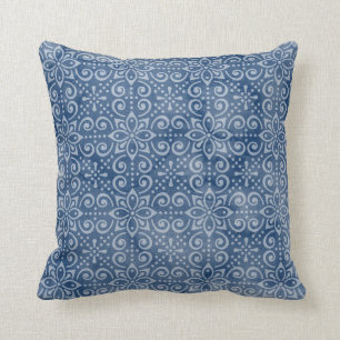 Coussin Carreau de batik de marine