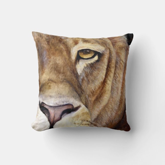 Coussin Carreau de beaux-arts de visage de lions (Recto)