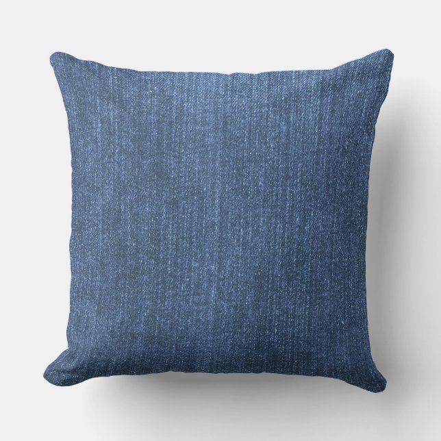 Coussin Carreau de bleu de denim (Recto)