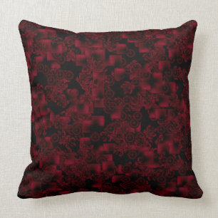 Coussin Carreau de Bourgogne et d'impression de noir